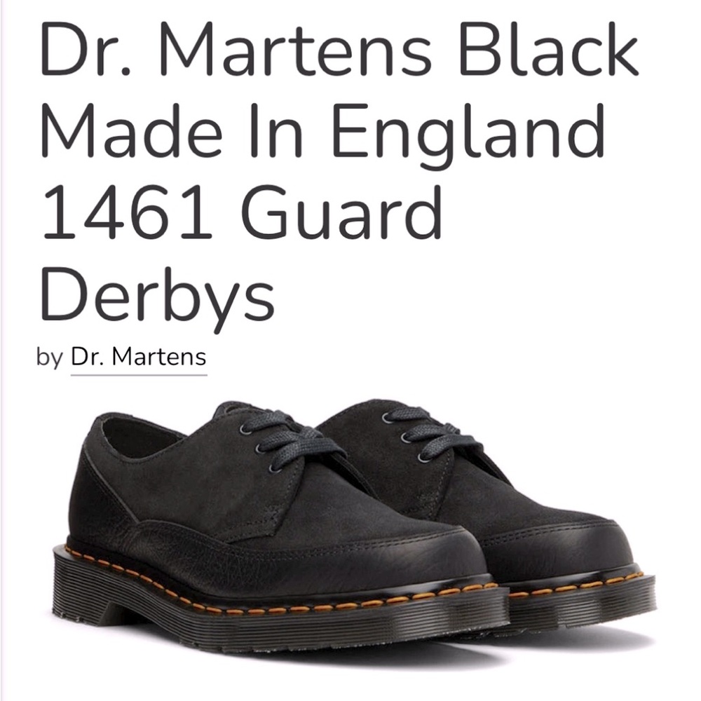 Dr. Martens 1461 Guard Black Suede Shoes